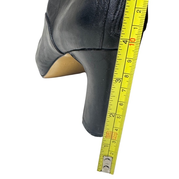Nine West Black Leather Knee-High Heeled Boots Size 9M - Picture 9 of 15